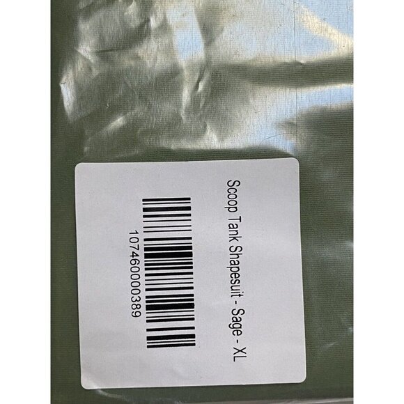 Pinsy Sz XL Bodysuit Scoop Tank Shapesuit Thong Shapewear Green Boho Casual - Picture 7 of 7